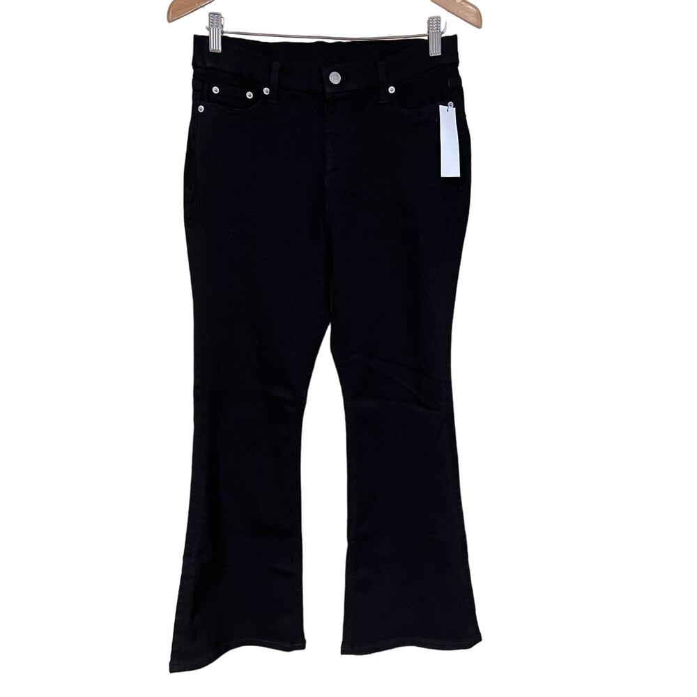 Denim & Co. Jeans Womens 8 Petite Bootcut Black Denim Easy Stretch D & Co 8P 8S